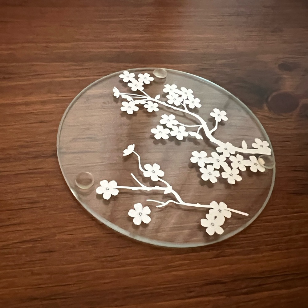 Cherry blossom coasters (six total) - Picture 2 of 4